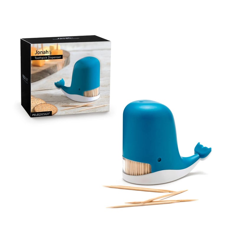 PELEG DESIGN Jonah Toothpick Holder - Cute Whale Toothpick Dispenser - Fun and Decorative Plastic Toothpick Holder for Easy Access During Meals or Gatherings - Image 1